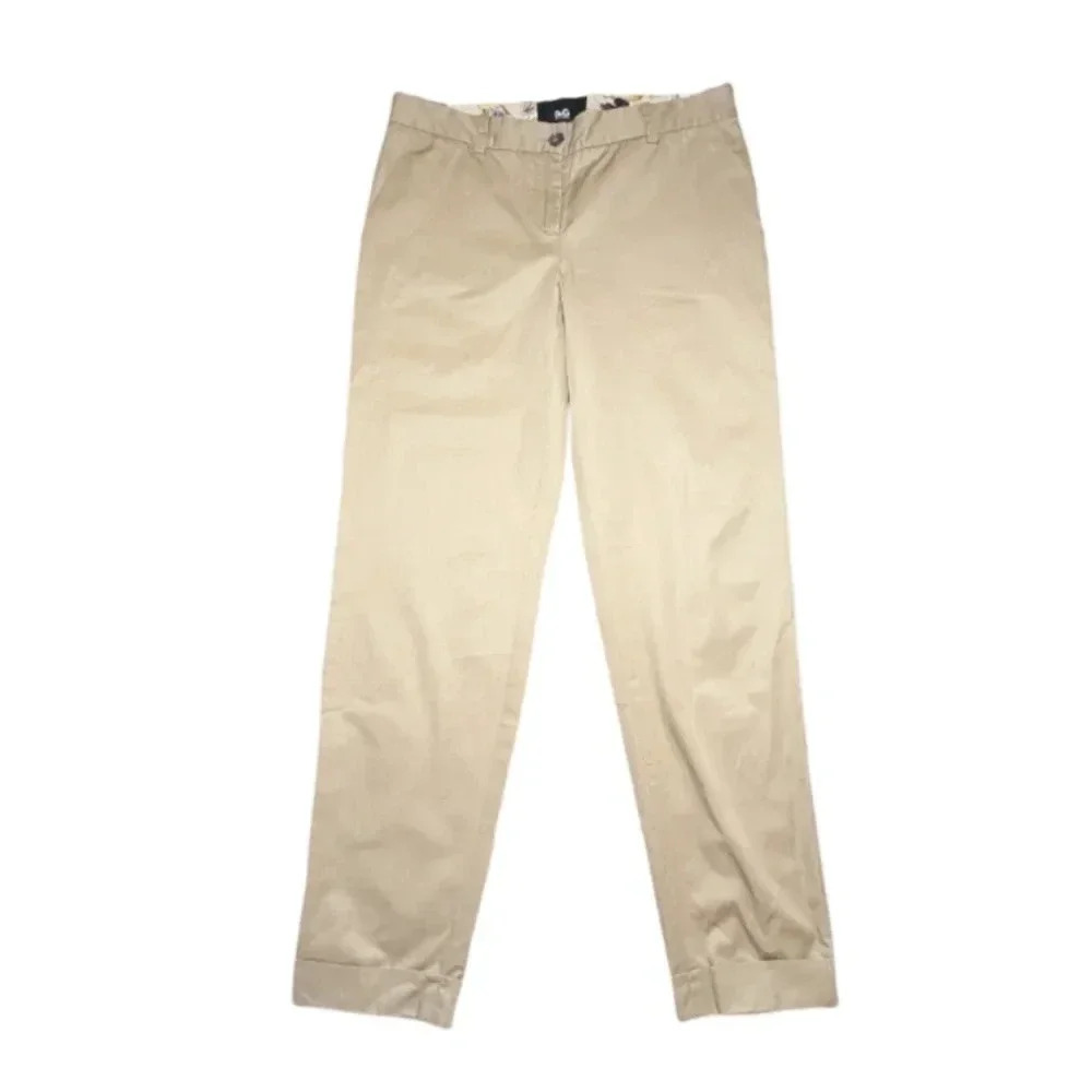 Dolce & Gabbana Beige Straight Leg Pants